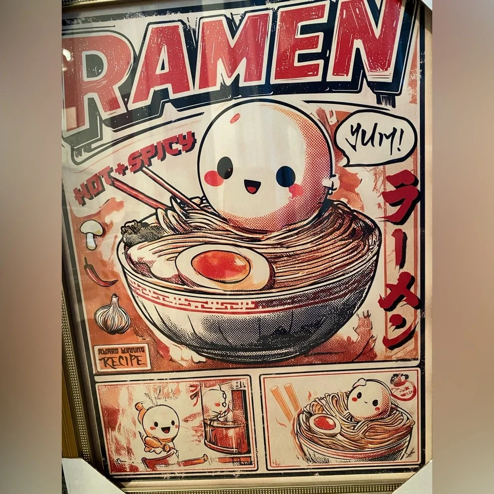 RAMEN Art Framed Art Print - RARE/HARD TO FIND